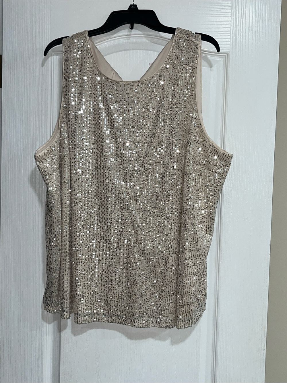 LC Lauren Conrad Champagne Sequin Sleeveless Camisole
